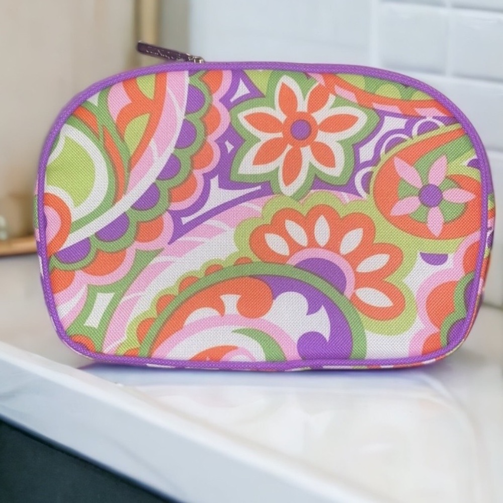 NEW! Clinique Flower Cosmetic/Make-up Bag